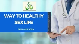 Way to Healthy Sex Life