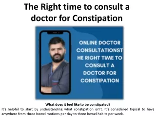 the right time to consult a doctor