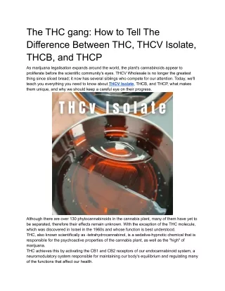 The THC gang_ How to Tell The Difference Between THC, THCV Isolate, THCB, and THCP