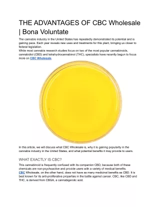 THE ADVANTAGES OF CBC Wholesale _ Bona Voluntate