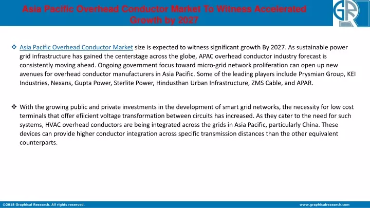 asia pacific overhead conductor market to witness
