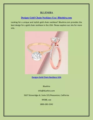Designs Gold Chain Necklace Usa | Bluehira.com