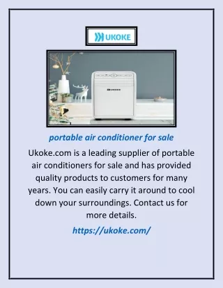 Portable Air Conditioner for Sale | Ukoke.com