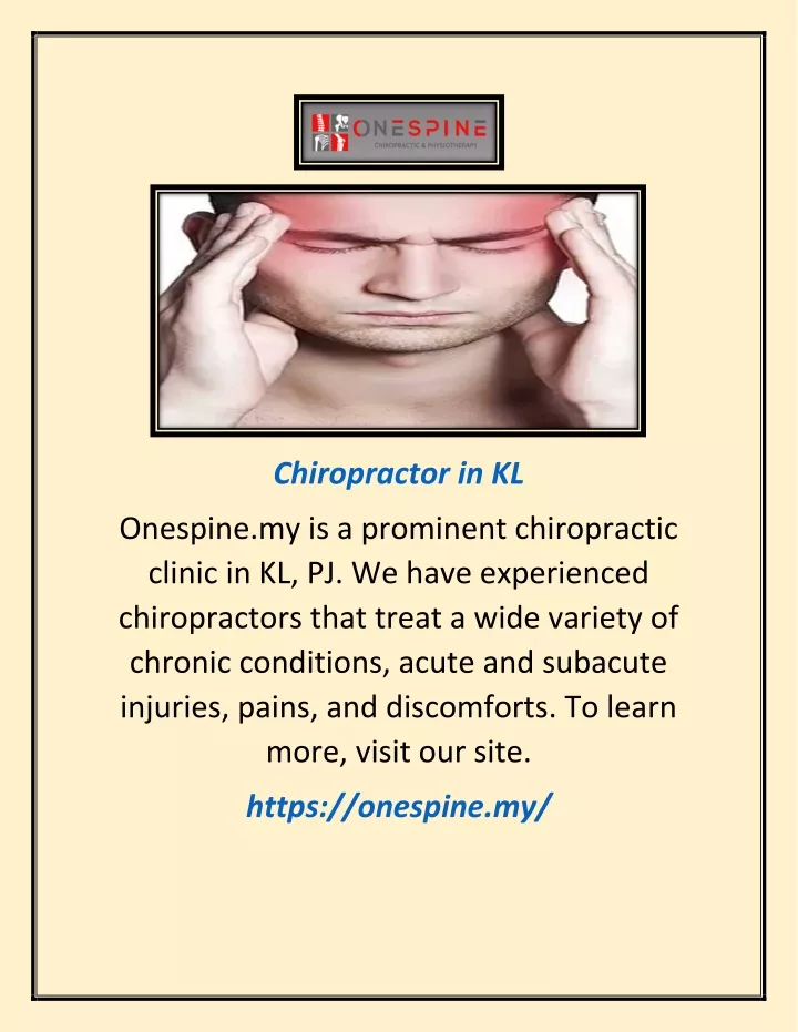 chiropractor in kl