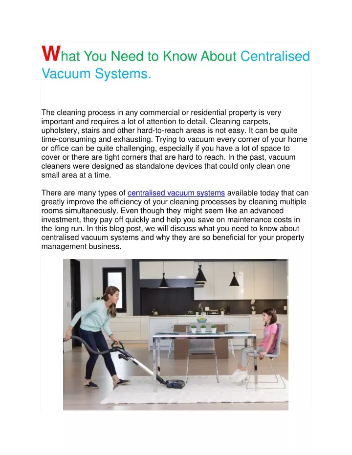 w hat you need to know about centralised vacuum