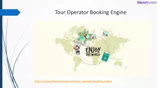 tour operator booking engine