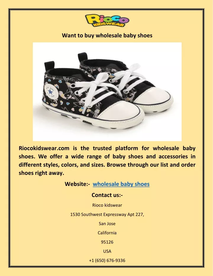 want to buy wholesale baby shoes