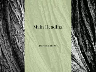 main heading