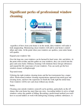 significant perks of professional window cleaning