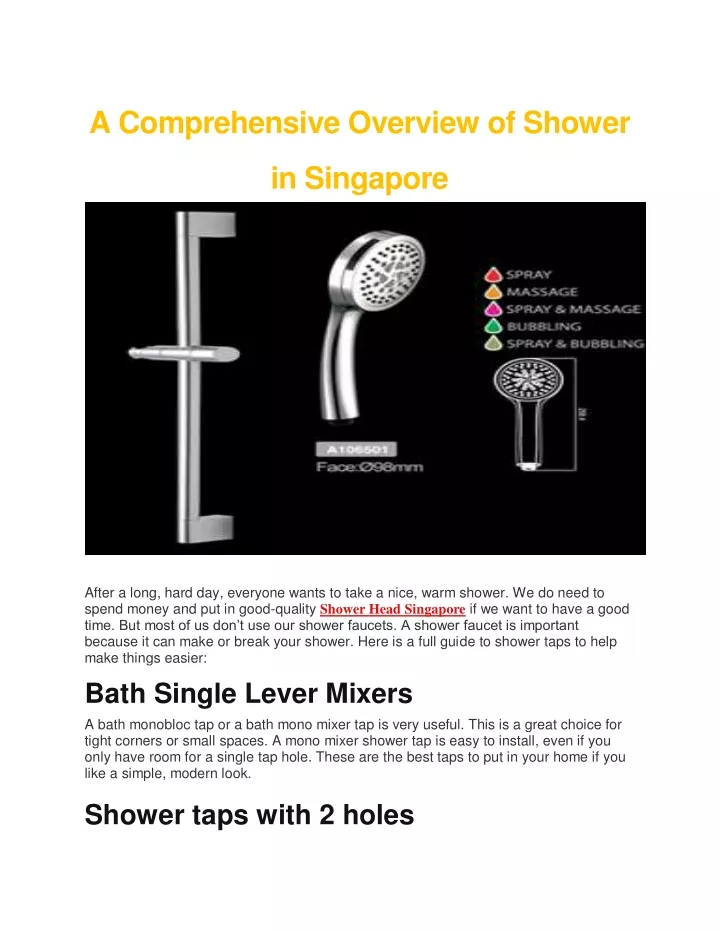 a comprehensive overview of shower