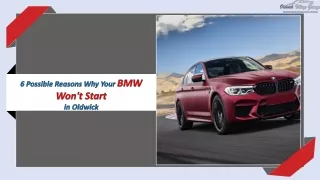 6 Possible Reasons Why Your BMW Won't Start in Oldwick