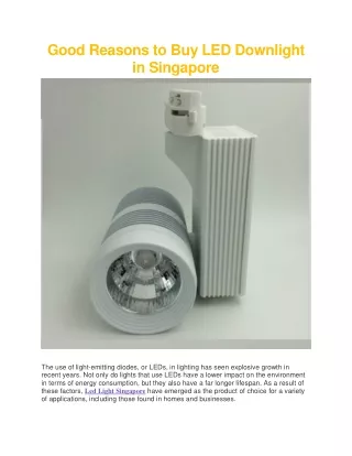 Good Reasons to Buy LED Downlight in Singapore