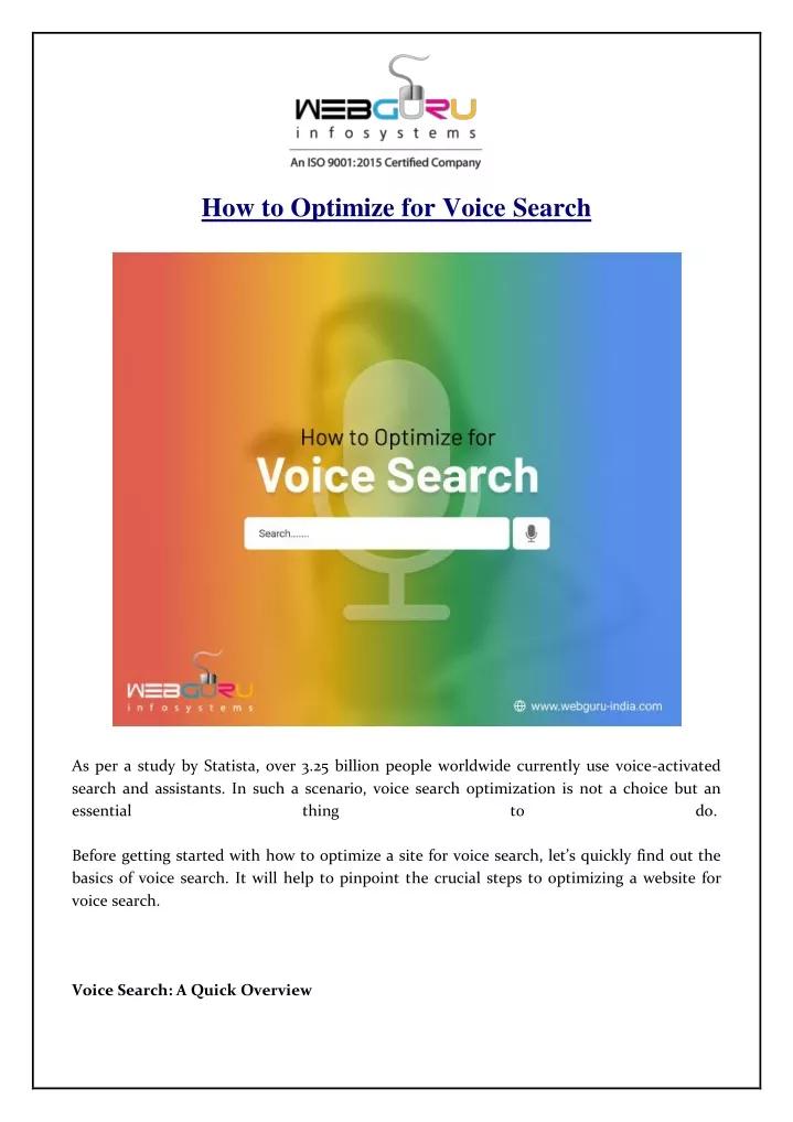 how to optimize for voice search