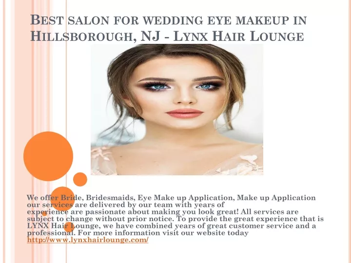 best salon for wedding eye makeup in hillsborough nj lynx hair lounge