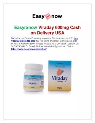 Easyrxnow Viraday 600mg Cash on Delivery USA-USA