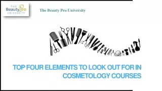 Top Four Elements To Look Out for in Cosmetology Courses