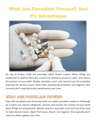 on top of broken teeth are coverings called