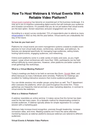 how to host webinars virtual events with