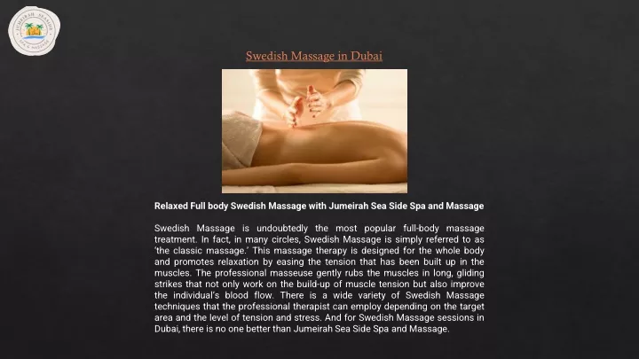 swedish massage in dubai