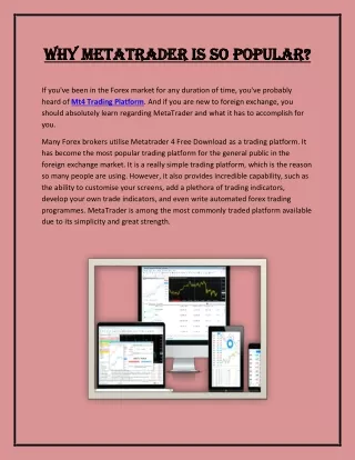why metatrader is so popular why metatrader