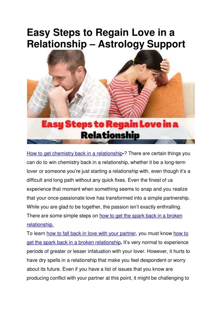 easy steps to regain love in a relationship astrology support