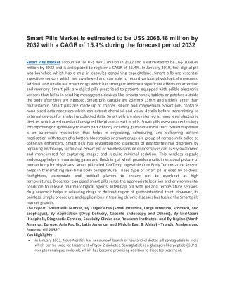 smart pills market is estimated to be us 2068