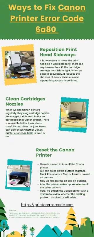 ways to fix canon printer error code 6a80