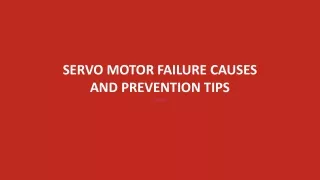 servo motor failure causes and prevention tips