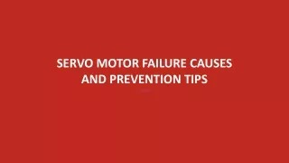 servo motor failure causes and prevention tips