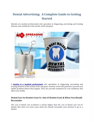 Dental Advertising