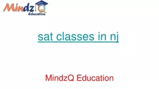 sat classes in nj