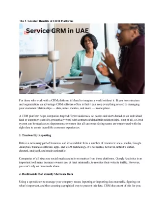 the 5 greatest benefits of crm platforms