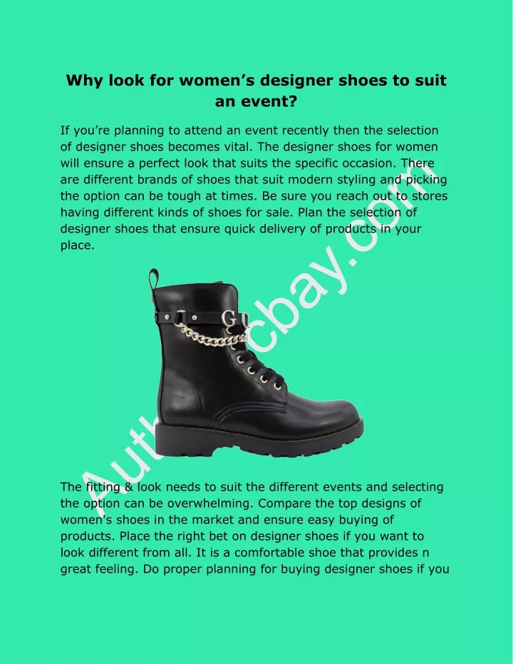 why look for women s designer shoes to suit