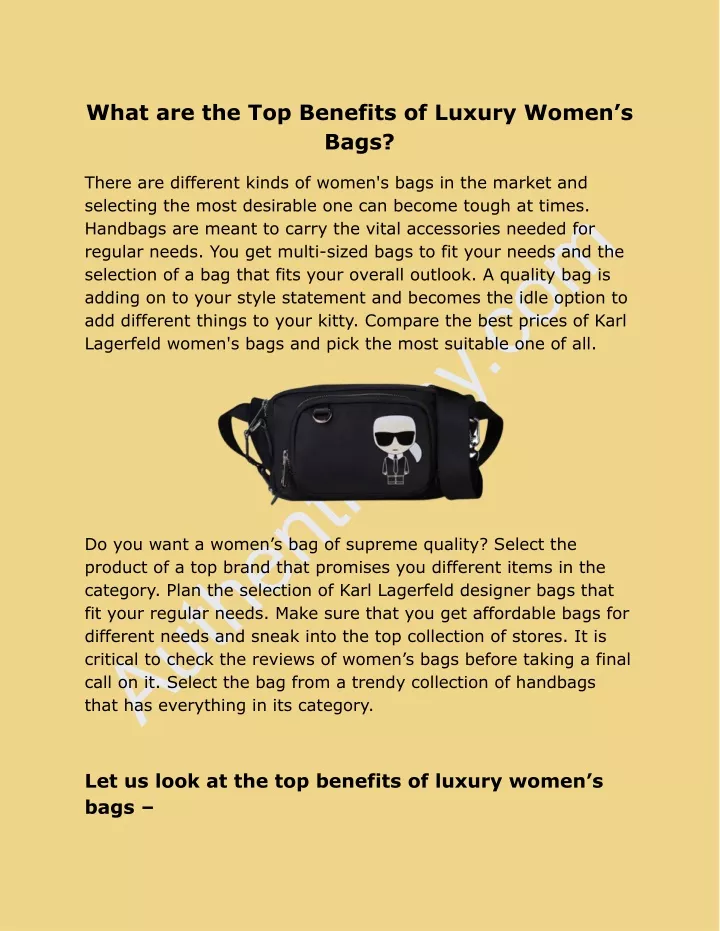 what are the top benefits of luxury women s bags