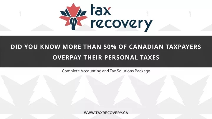 did you know more than 50 of canadian taxpayers