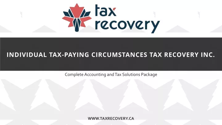 individual tax paying circumstances tax recovery