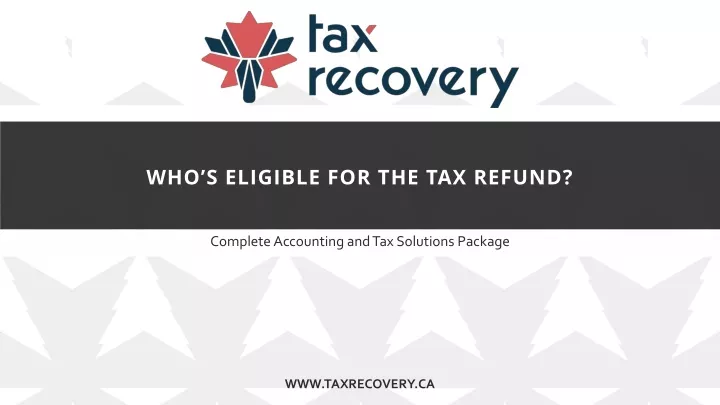 who s eligible for the tax refund