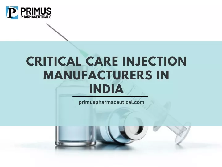 critical care injection manufacturers in india