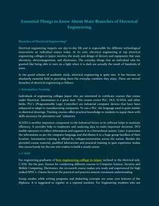 essential things to know about main branches