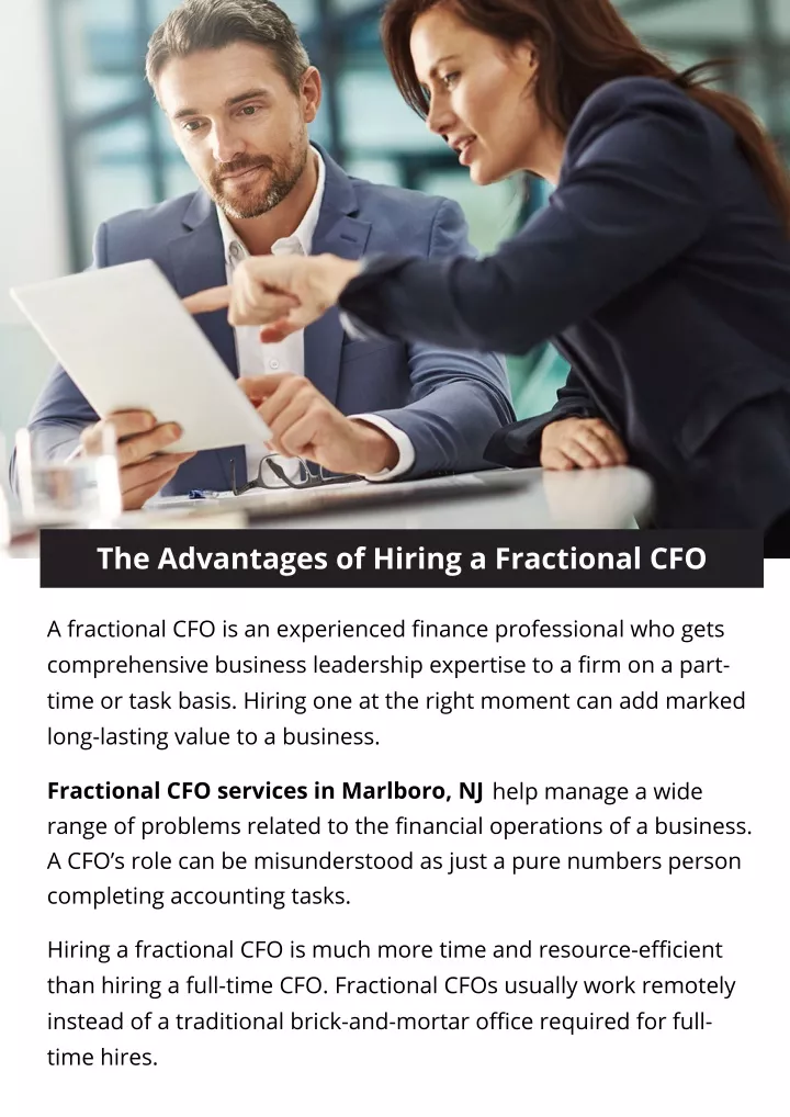 the advantages of hiring a fractional cfo