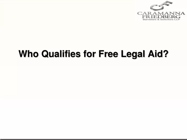 who qualifies for free legal aid