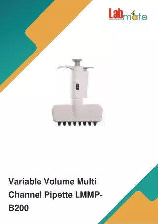 variable volume multi channel pipette lmmp b200