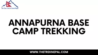 Annapurna Base Camp Trekking