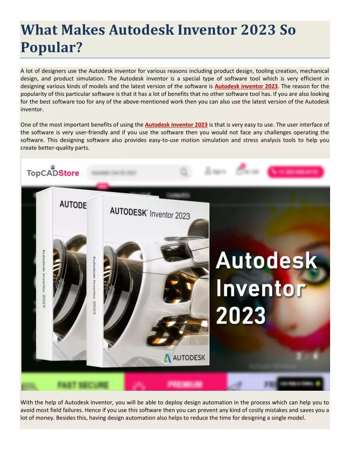 what makes autodesk inventor 2023 so popular