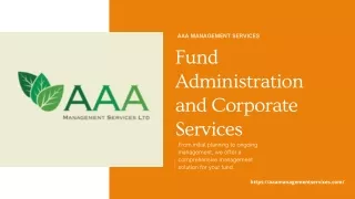 Fund Administration Services | AAA Management Services
