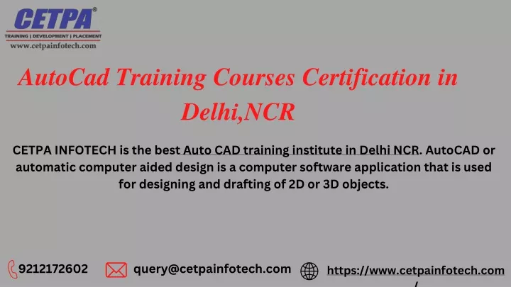 autocad training courses certification in delhi