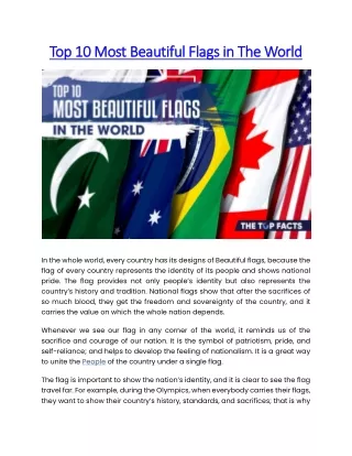 top 10 most beautiful flags in the world