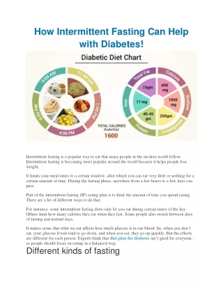 How Intermittent Fasting Can Help with Diabetes