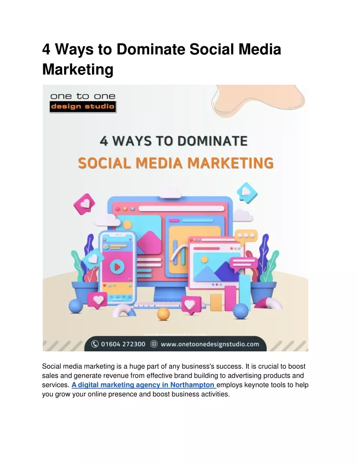 4 ways to dominate social media marketing