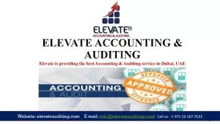 Accounting and Bookkeeping Services In Dubai-Elevate Auditing